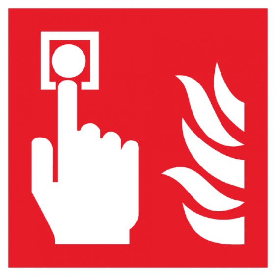 Panneau de sécurité point alarme incendie ISO 7010