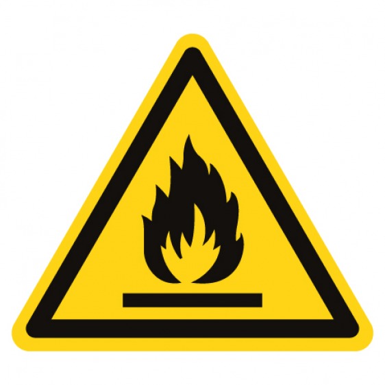 Pictogramme danger matières inflammables ISO7010-W021