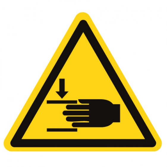 Pictogramme danger écrasement des mains ISO7010-W024